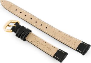 Pacific Pasek skórzany do zegarka W30 - w pudełku - czarny/złoty - 14mm uniwersalny 4