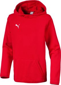 Puma Bluza dla chłopca Puma Liga Casuals Hoody Jr czerwona 655636 01 164cm 1