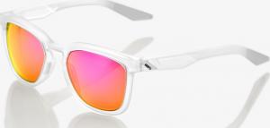 100% Okulary Hudson Matte Translucent Crystal Clear Purple Multilayer Mirror Lens 1