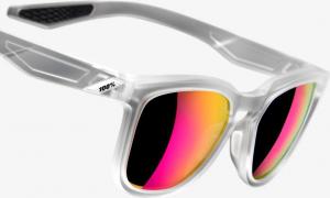 100% Okulary Hudson Matte Translucent Crystal Clear Purple Multilayer Mirror Lens 3