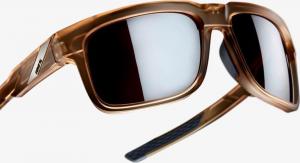 100% Okulary Type-S Matte Translucent Crystal Sepia HiPER Silver Mirror Lens 3