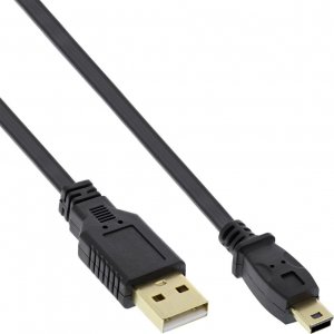 Kabel USB InLine USB-A - miniUSB 1 m Czarny (31810F) 1