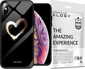 Alogy Glass Armor Case do Apple iPhone XS Max czarne serce uniwersalny 7