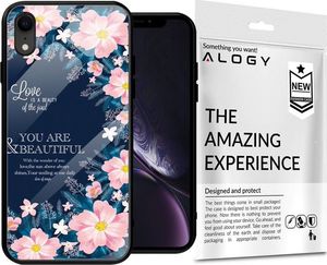 Alogy Glass Armor Case do Apple iPhone XR kwiaty uniwersalny 7