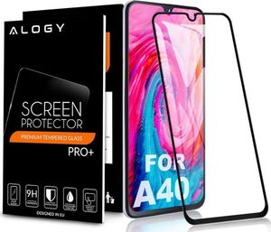 Alogy Szkło Alogy Full Glue case friendly do Samsung Galaxy A40 Czarne uniwersalny 2