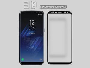 Alogy Szkło hartowane 3D Alogy na cały ekran do Samsung Galaxy S8 Czarne uniwersalny 4