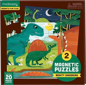 Mudpuppy Puzzle magnetyczne Dinozaury 4