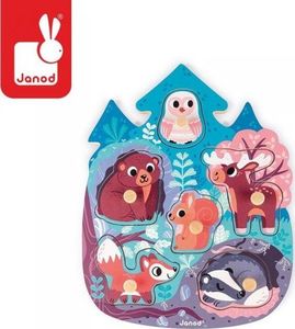 Janod Puzzle drewniane Wesoły Las, Janod 1