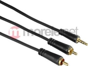 Kabel Hama Jack 3.5mm - RCA (Cinch) x2 1.5m czarny (991222980000) 2