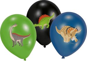 AMSCAN Balony urodzinowe Dinozaury - 28 cm - 6 szt uniwersalny 1