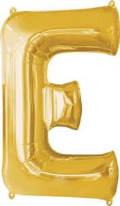 AMSCAN Balon foliowy złota litera E - 53 x 81 cm - 1 szt. uniwersalny 1