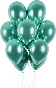 GMR Balony lateksowe shiny zielone - 33 cm - 50 szt. uniwersalny 1