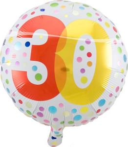 Folat Balon foliowy kula na 30 urodziny - 45 cm uniwersalny 1