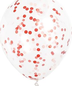 CraftUnique Balony przezroczyste z konfetti w środku - 30 cm - 6 szt. uniwersalny 1