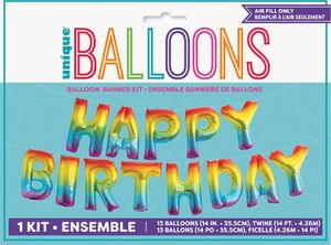 CraftUnique Balon foliowy ombre Happy Birthday 426x35 cm. uniwersalny 1