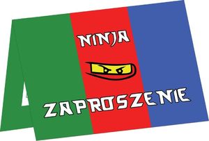 Congee.pl Zaproszenia urodzinowe Ninja - 6 szt. uniwersalny 1