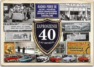DP Craft Zaproszenie urodzinowe 40-tka PRL - 1 szt. uniwersalny 2