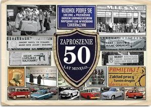 DP Craft Zaproszenie urodzinowe 50-tka PRL - 1 szt. uniwersalny 2