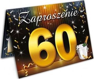 DP Craft Zaproszenie urodzinowe - 60 - sześćdziesiątka - 1 szt. uniwersalny 1