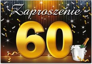 DP Craft Zaproszenie urodzinowe - 60 - sześćdziesiątka - 1 szt. uniwersalny 2