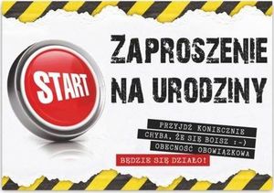 DP Craft Zaproszenie urodzinowe Danger - 1 szt. uniwersalny 2
