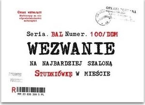 DP Craft Zaproszenie z kopertą na Studniówkę Wezwanie - 1 szt. uniwersalny 2