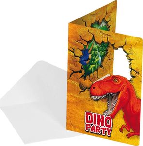Folat Zaproszenia urodzinowe Dinozaury - 6 szt. uniwersalny 1