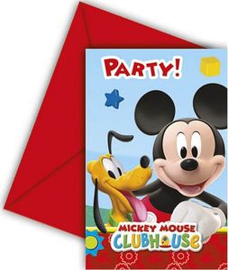 Procos2 Zaproszenia urodzinowe Myszka Mickey - 6 szt. uniwersalny 1