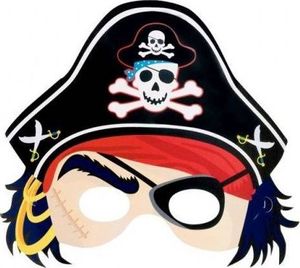 AMSCAN Maska pirata z kapeluszem - 1 szt. uniwersalny 1