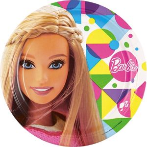 AMSCAN Talerzyki urodzinowe Barbie 23 cm 8 sztuk uniwersalne (37374) 1