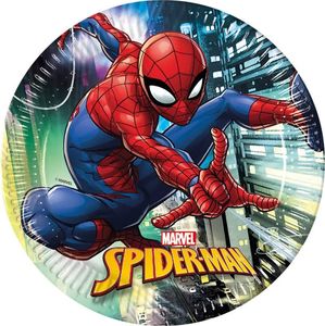 PROCOS talerzyki urodzinowe Spiderman Team Up 23 cm 8 sztuk uniwersalne (31688) 1