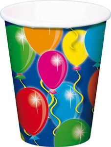 Folat Kubeczki urodzinowe Baloniki 250 ml 8 sztuk uniwersalne (39488) 1