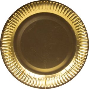 Folat Talerzyki mieniące złote 23 cm 8 sztuk uniwersalne (37582) 1