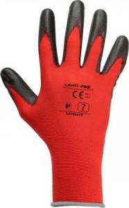 Lahti Pro Rękawice Powlekane poliuretanem Czarno-czerwone 9 (L230609K) 2