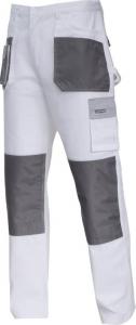 Lahti Pro Spodnie Biało-szare 100% Bawełna L/52 (L4051352) 1