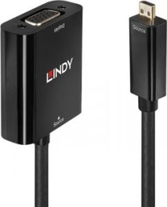 Adapter AV Lindy HDMI - D-Sub (VGA) czarny (38293) 1