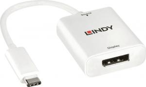 Adapter USB Lindy USB-C - DisplayPort Biały  (43245) 1