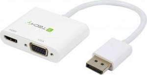 Adapter AV Techly DisplayPort - HDMI - D-Sub (VGA) biały 4