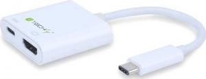 Adapter USB Techly USB-C - HDMI + USB-C Biały  (IADAP-USB31-HU31) 1