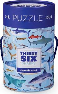 Crocodile Creek Puzzle w tubie 100 elementów rekiny 1