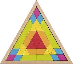 Goki Trójkątne puzzle mozaika - kolory tęczowe uniwersalny 1