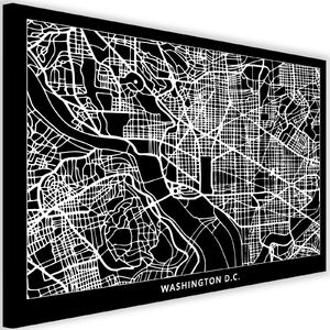 Feeby Obraz na płótnie – Canvas, plan miasta Waszyngton 60x40 1