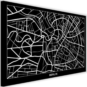 Feeby Obraz na płótnie – Canvas, plan miasta Berlin 60x40 1