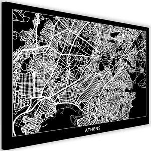Feeby Obraz na płótnie – Canvas, plan miasta Ateny 60x40 1