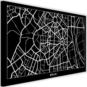 Feeby Obraz na płótnie – Canvas, plan miasta Delh 60x40 1