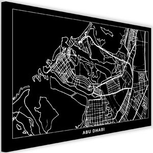 Feeby Obraz na płótnie – Canvas, plan miasta Abu Dhab 60x40 1