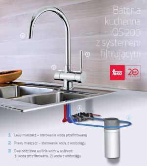 Bateria kuchenna Teka OS 200 stojąca chrom (182000200) 2