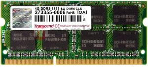 Pamięć do laptopa Transcend DDR3 SODIMM 4GB 1333MHz CL9 (TS4GAP1333S) 1