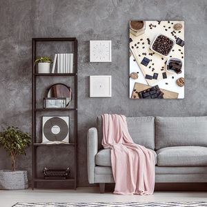 Feeby Wydruk na metalu, kawowy bałagan 40x60 3