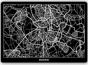Feeby Wydruk na metalu, plan miasta Madryt 70x50 1